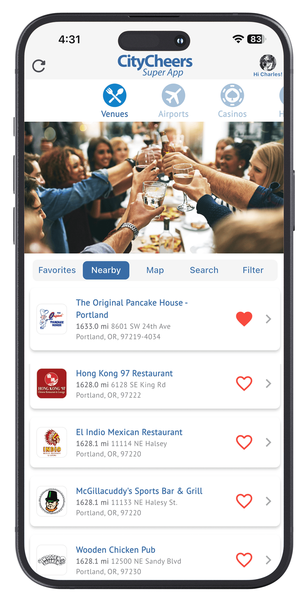 Original House of Pancakes + CityCheers Super App
